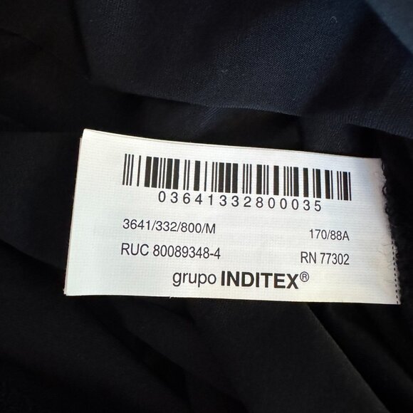 ZARA — Ruched Polyamide Bodysuit - Size M – New with Tags – Black - Picture 13 of 15